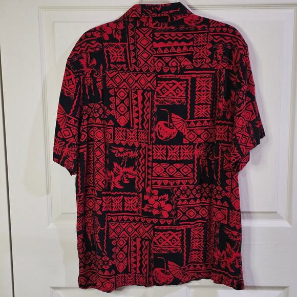 Panama Jack Shirt Mens L Hawaiian Retro 80s Festival Resortwear Maximalist - Picture 2 of 5